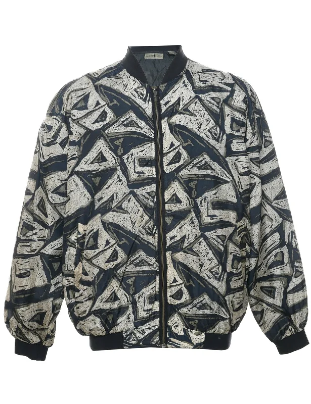 Versatile Wear Silk Bomber Jacket - M