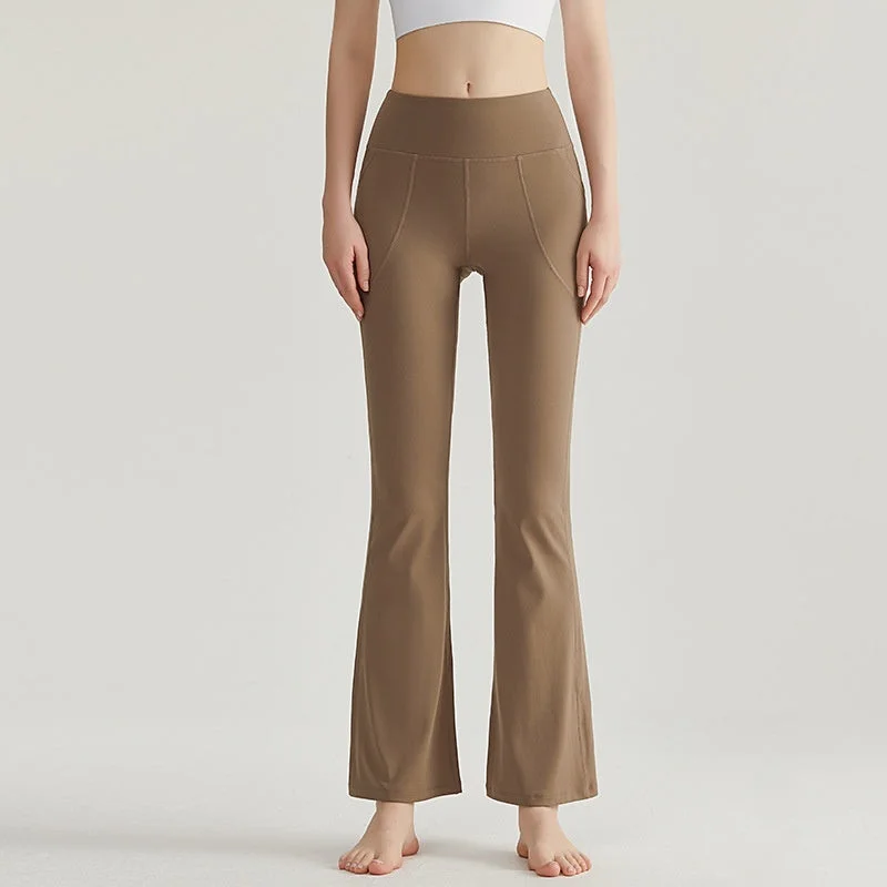 Lounge Chic Micro La Yoga Pants With High Waist External Wear And Hip Lift