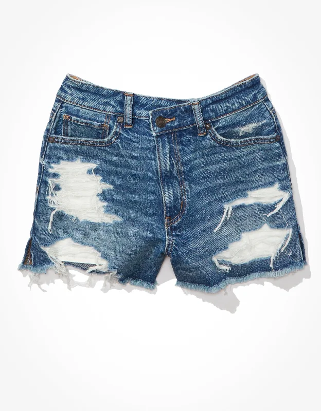 Timeless Comfort AE Strigid Denim Mom Short