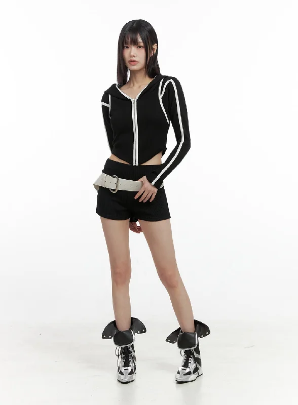 Elegant Wear Solid Flex Slim Shorts IO430