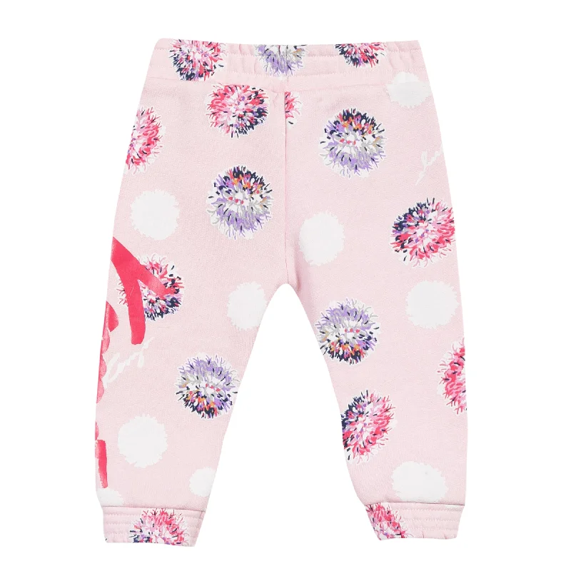 Slim Fit Kenzo Kids Baby Sweatpants in Light Pink