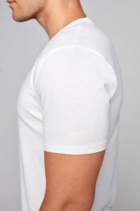 Fashion Style V-Neck T-Shirt - White