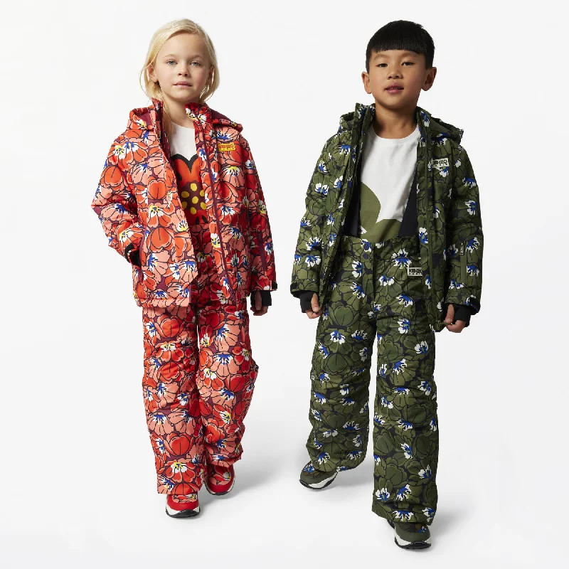 Simple Style Kenzo Kids Floral Ski Pants