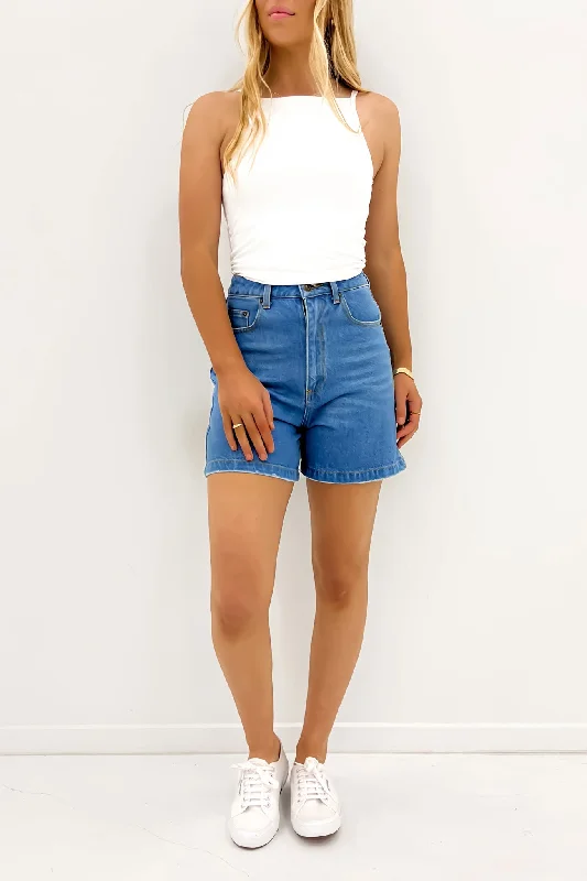 Modern Comfort Escape Denim Short Washed Blue