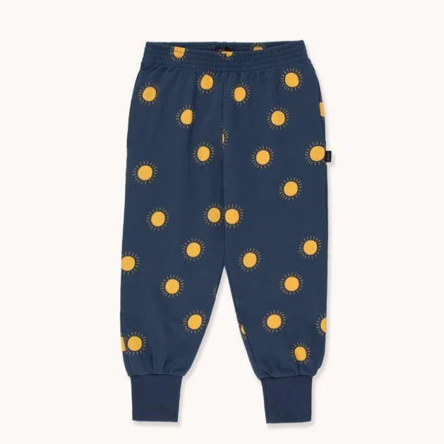 Simple Matching TINYCOTTONS Kids "Sun" SWEATPANT in light navy/yellow 104