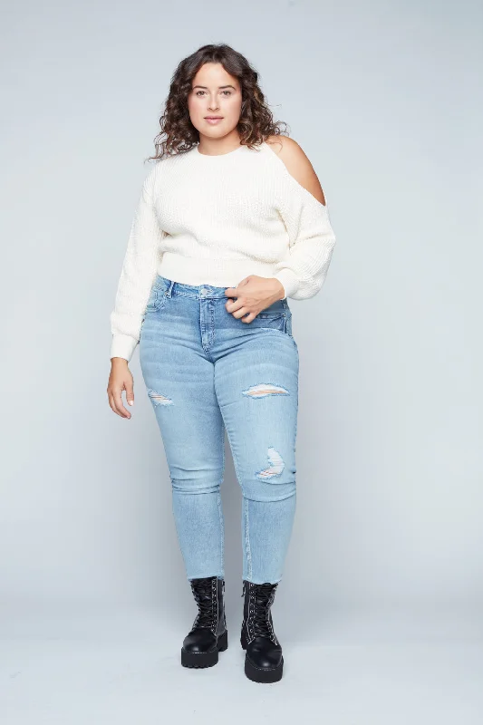 Tropical Style JOY - Regular Rise Skinny - Blue Bleach