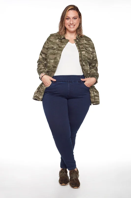 Sports Fashion OLIVIA - Pull-On Jeggings PLUS - Dark Indigo Rinse