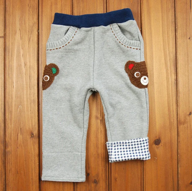 Perfect Tailoring Miki House Kids Bear Sweatpants in Gray