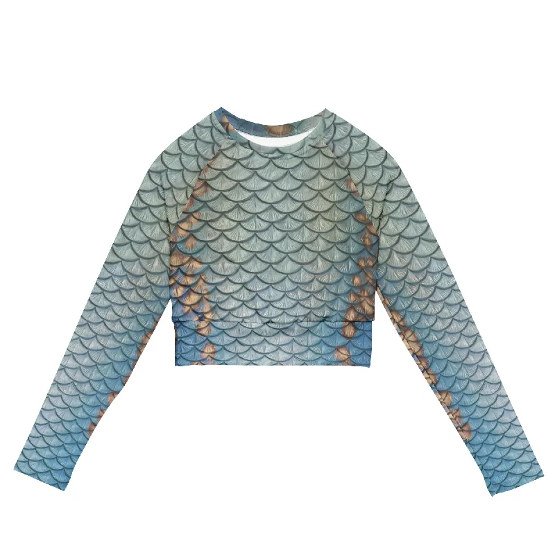 Effortless Style Moonshell Recycled cropped rash guard