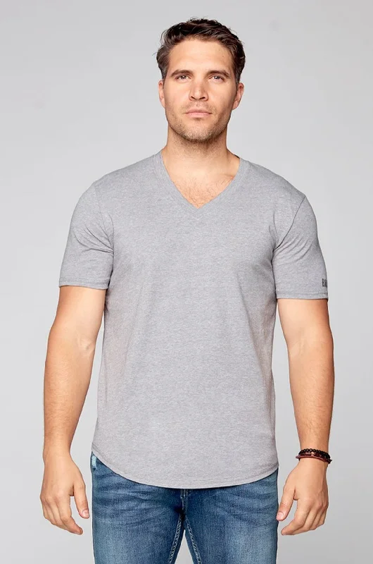 Classic V-Neck T-Shirt - Heather Grey