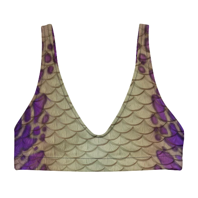 Embroidery Design Novaya Recycled padded bikini top