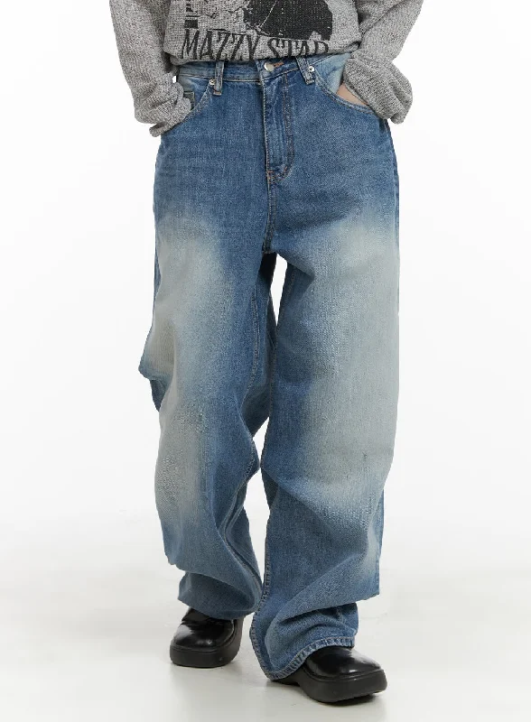 Dessert Matching Comfy Wide Fit Baggy Jeans CA408