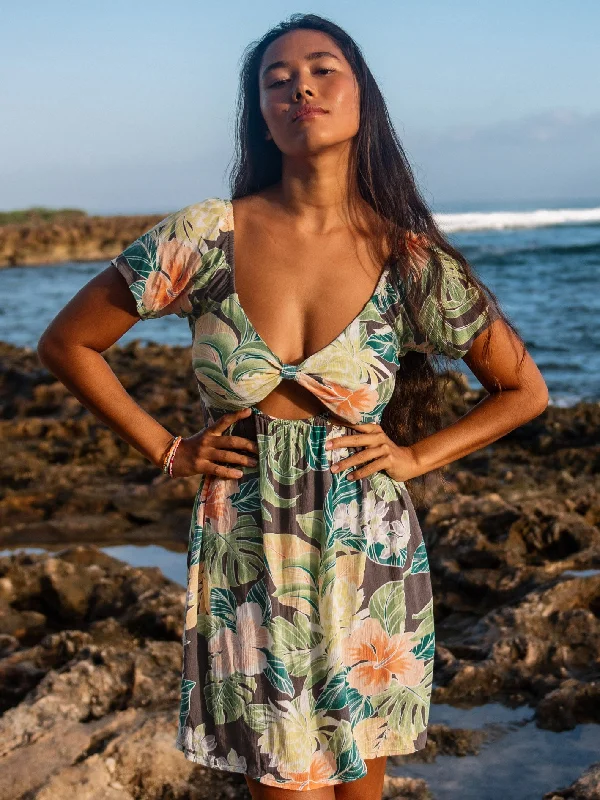 Youthful Excapism Dress - Slate Grey