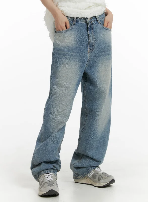 Elegant Temperament Denim Straight Leg Jeans CM405