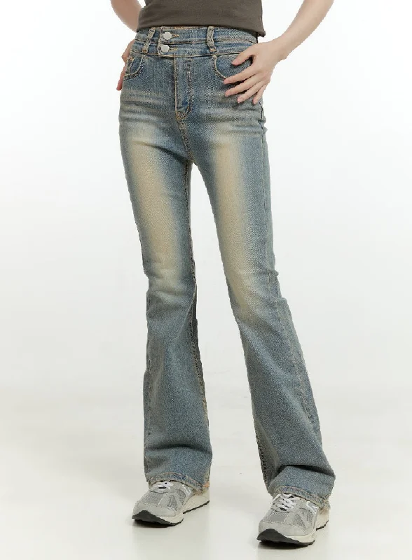 Sexy Fun Anna Double Button Bootcut Jeans CG401