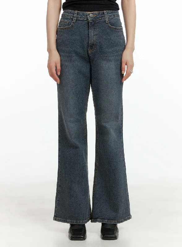 Youthful Street Fashion Loose Fit Bootcut Jeans CL412
