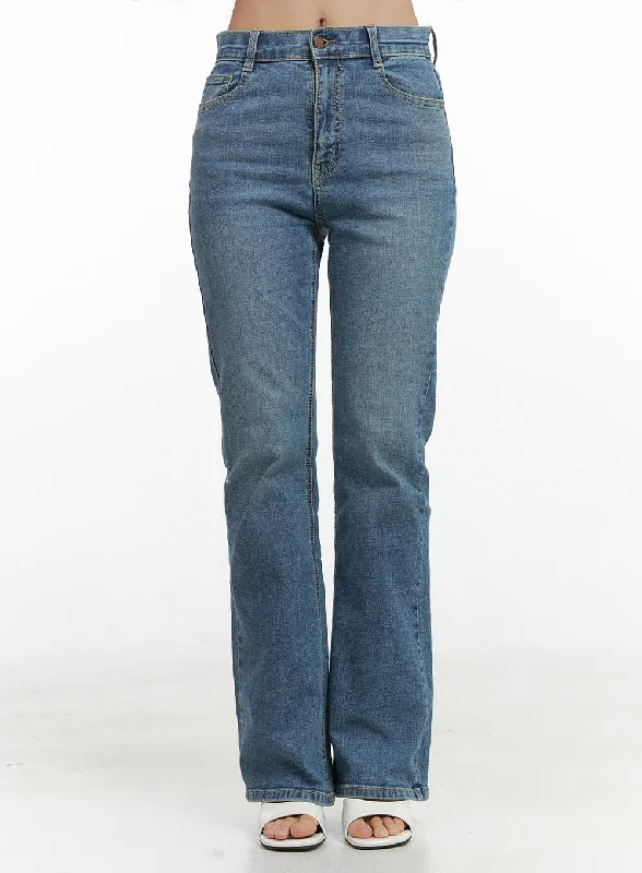 French Style Noa Washed Straight Jeans OG407