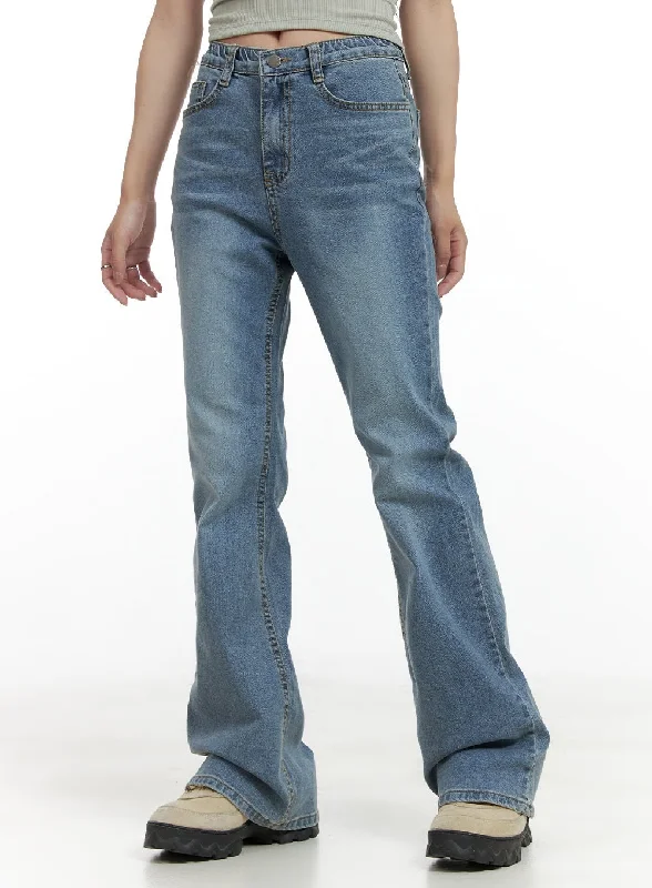 Exquisite Fabrics Solid Low Rise Bootcut Jeans CL425