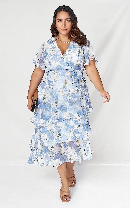 Personalized Design Mila Dress - Blue Floral