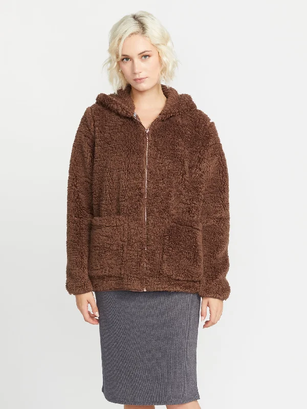Playful Style Lived in Lounge Phuz Up Jacket - Chocolate