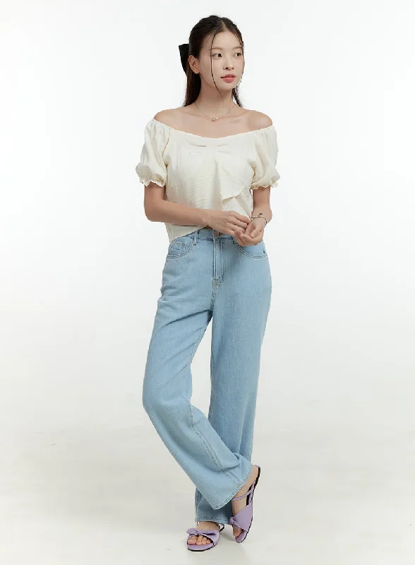 Practical Style Ava Light Washed Straight Jeans OL430