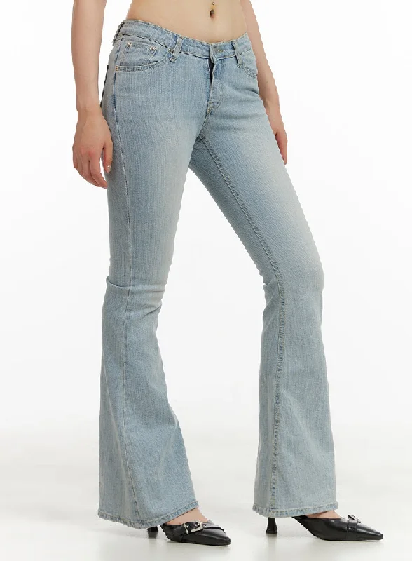 End Of The Year Low Waist Slim Fit Bootcut Jeans CU424