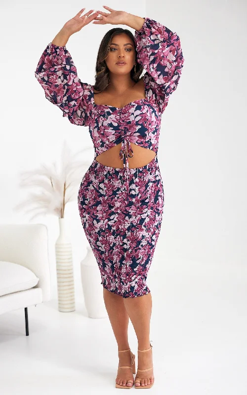 Sports And Leisure Leona Dress - Navy Floral