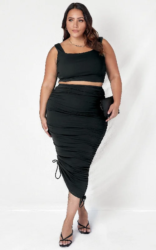 Fashion Innovation Akira Drawstring Skirt - Black