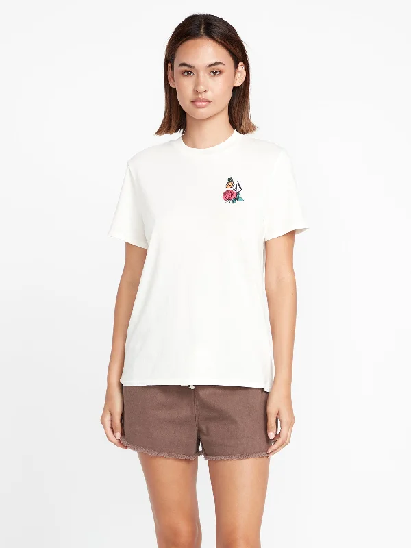 Simple And Comfortable Lock It Up Short Sleeve Tee - Star White