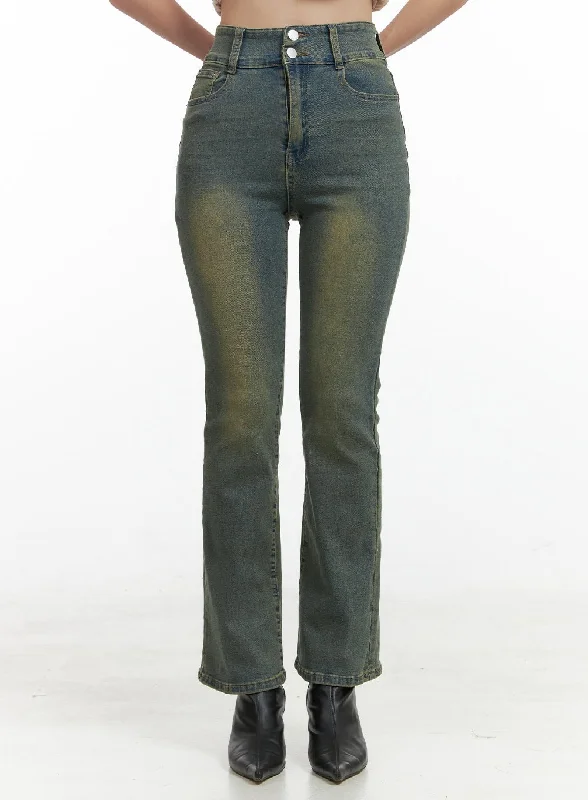 Carefree Style Pamela Belt Bootcut Jeans OG407