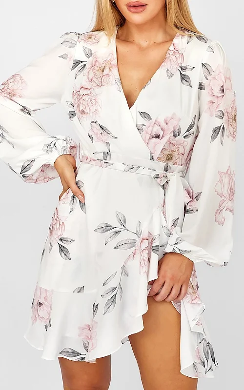 Free And Casual Liliana Dress - White Floral