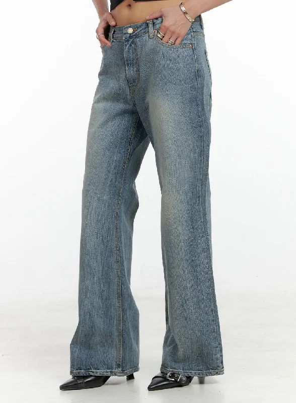 Multifunctional Style Solid Straight Jeans CL405