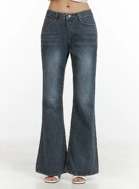 Classic Color Low Rise Loose Fit Bootcut Jeans CL405